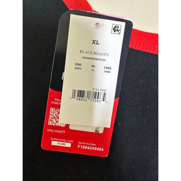 Formula 1 Women’s Hybrid Red and Black Race Day T-shirt Size XL New - Picture 5 of 6